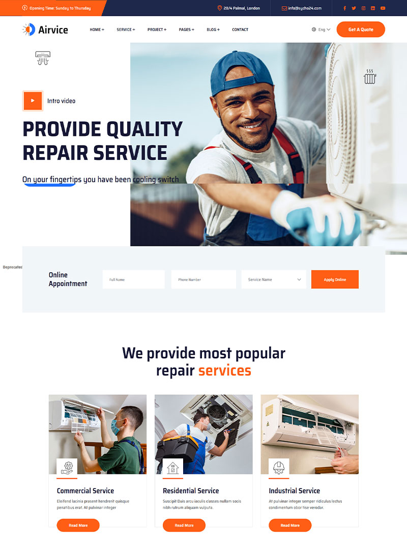 Airvice Mekanik Hizmetler Teması