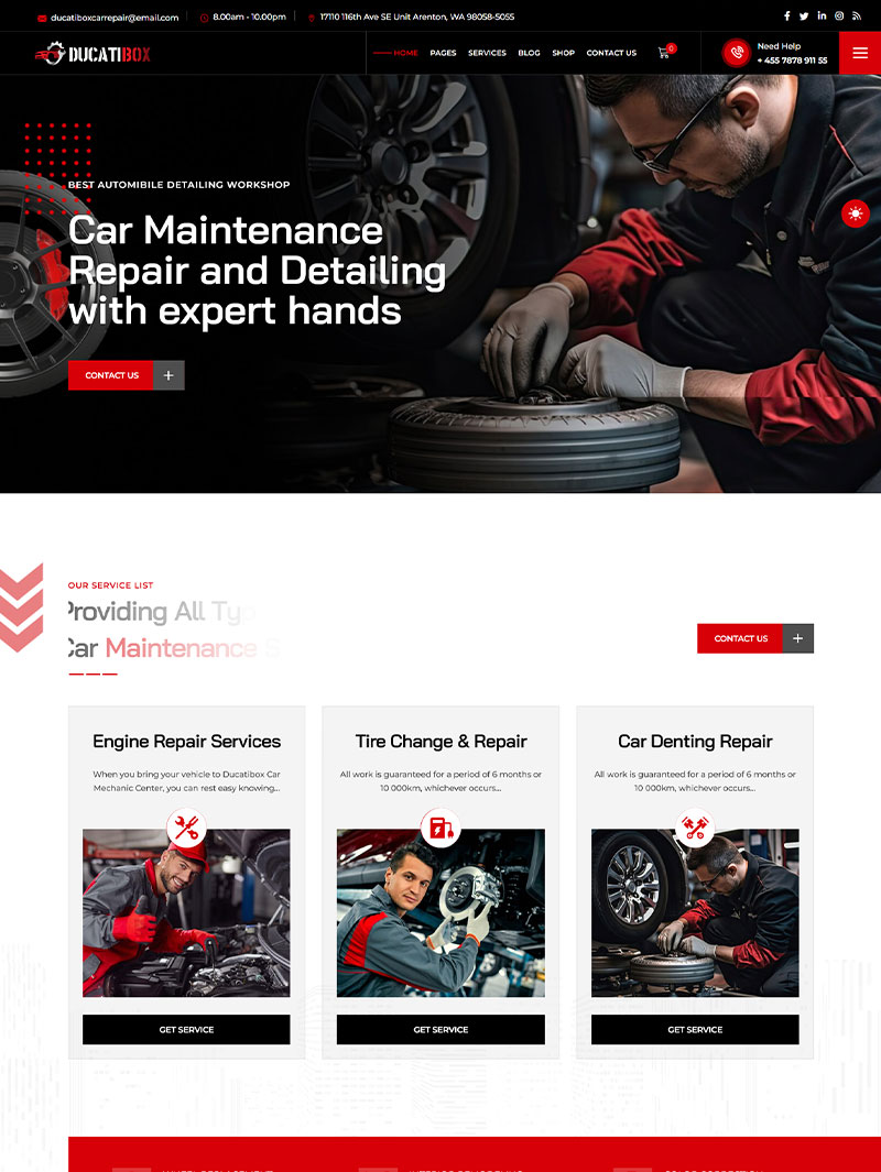 Ducatibox Oto Servis Teması