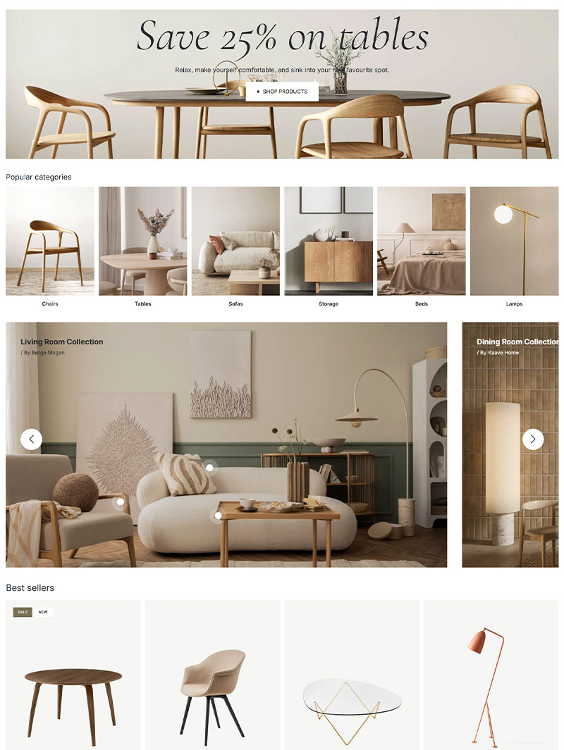 ErgoCraft Mobilya Teması