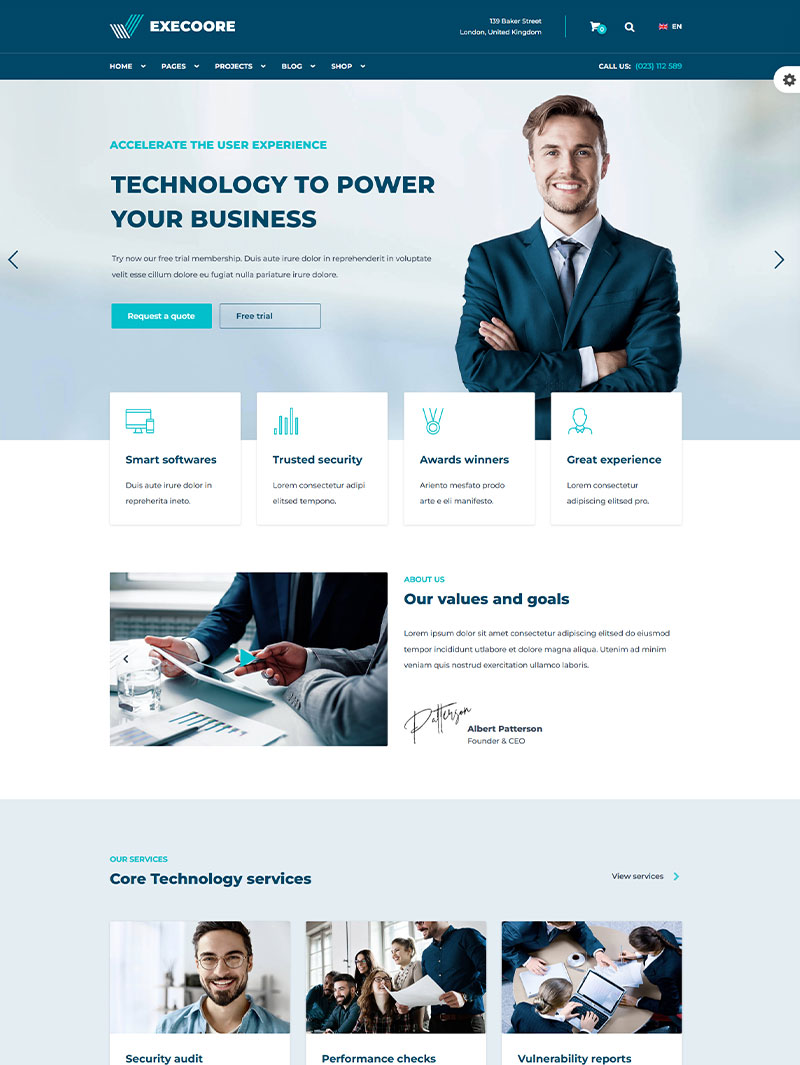 Execoore Teknoloji Teması