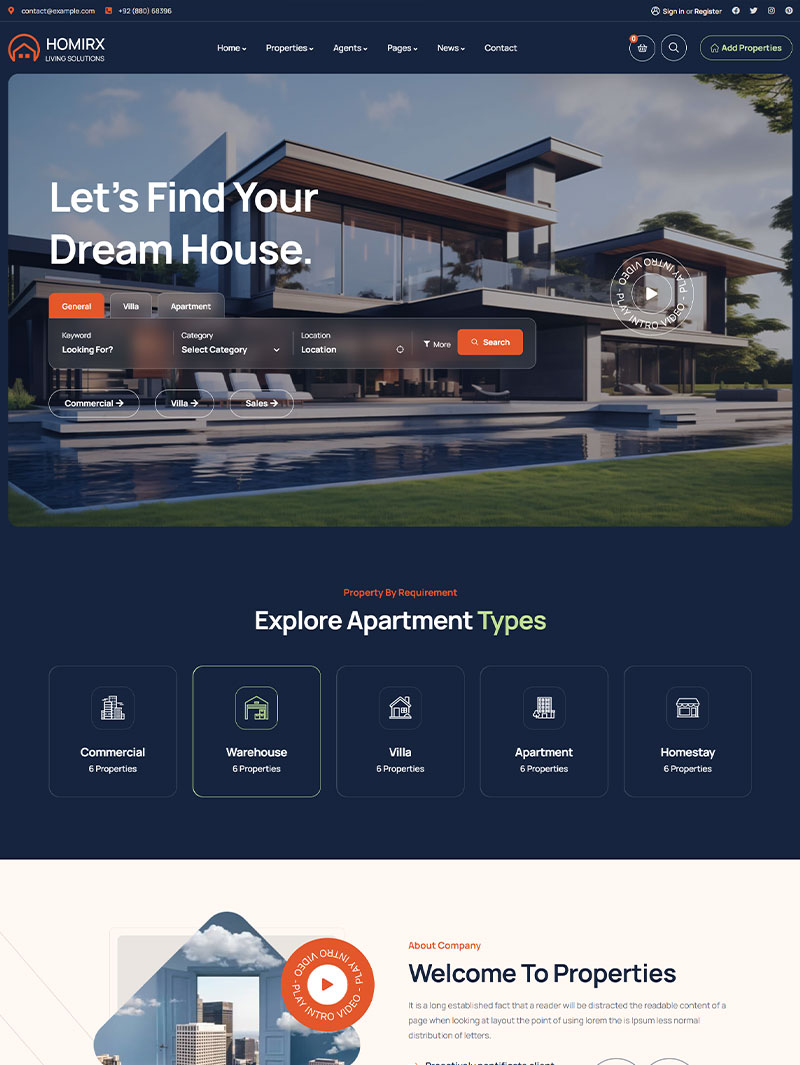 Homirx Emlak Teması