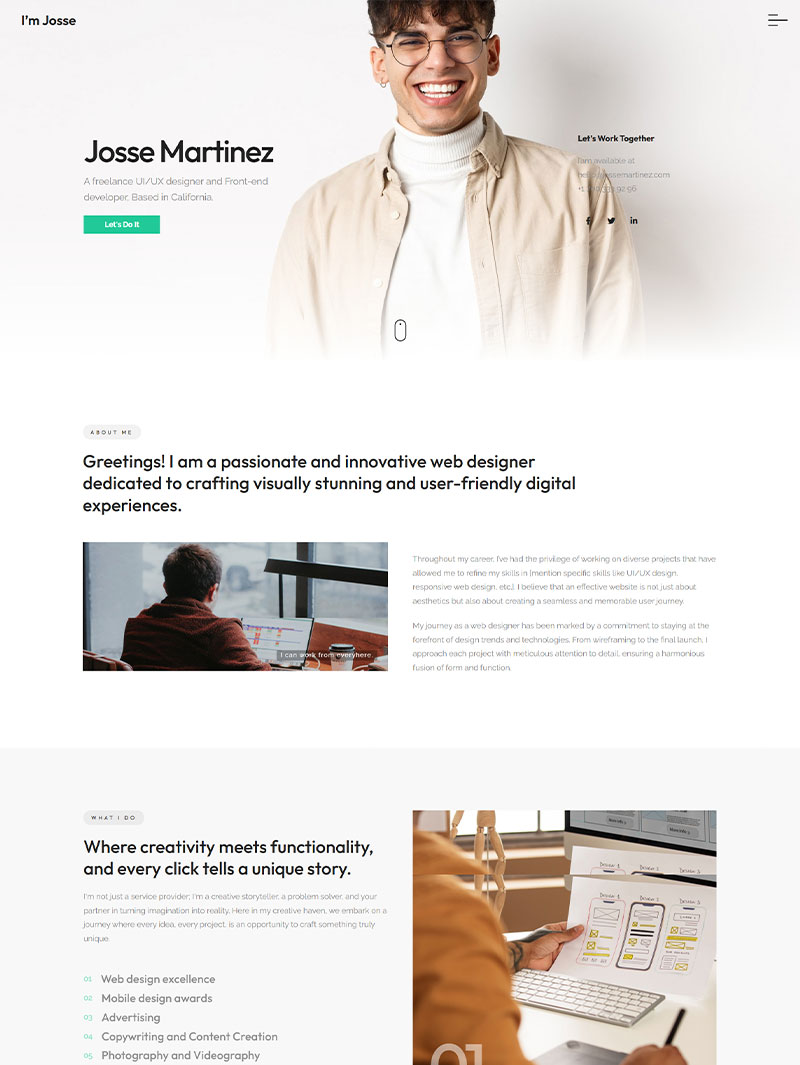 Joss Portfolyo Teması