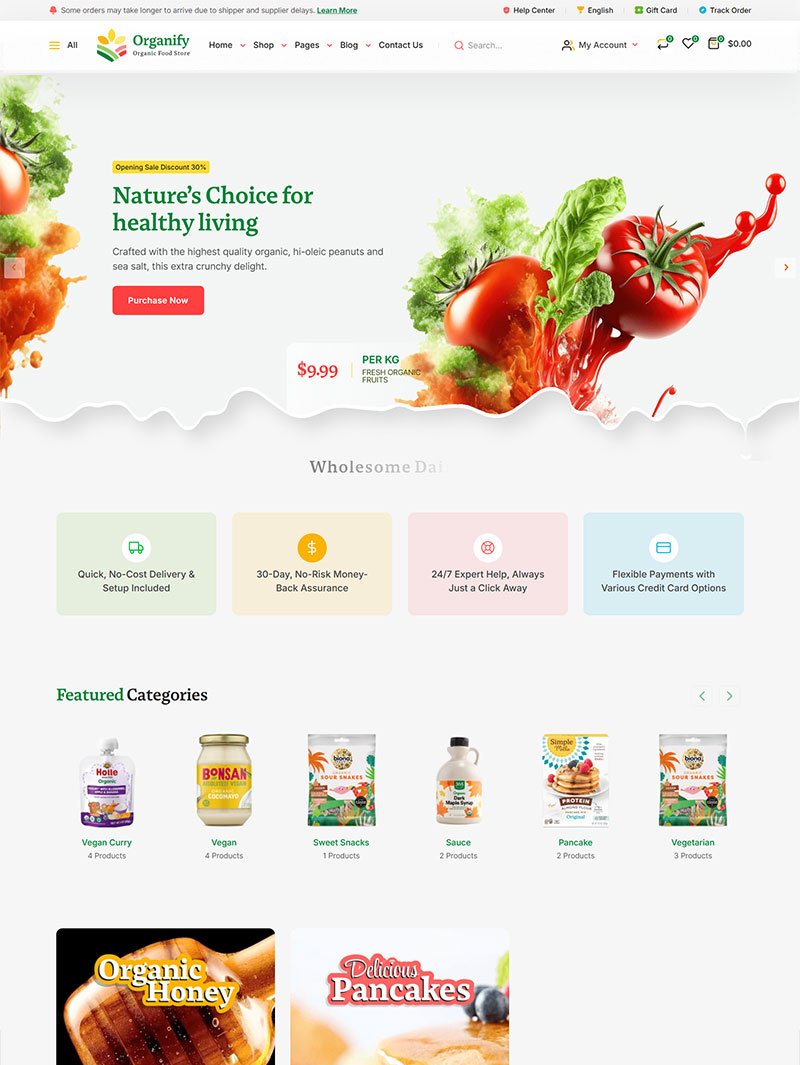 Organify E-Ticaret Teması