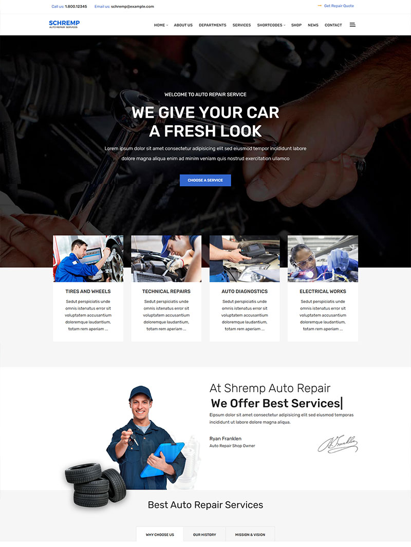 Schremp Oto Servis Teması