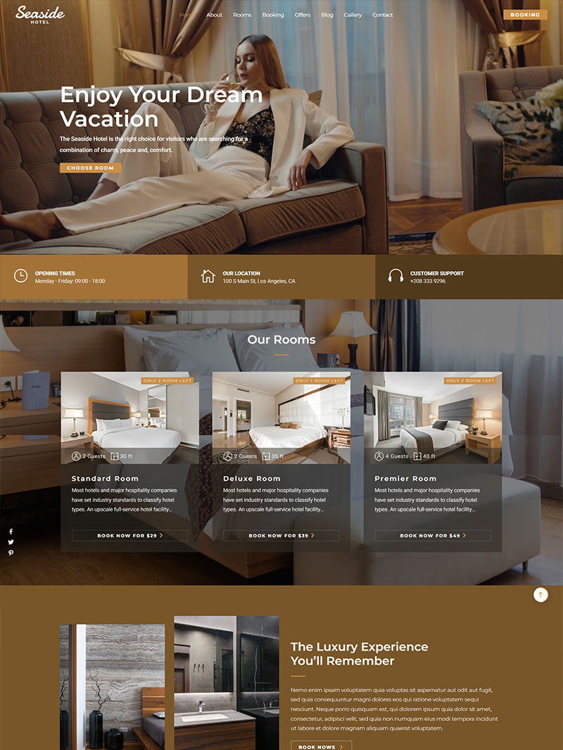 Seaside Otel-Konaklama Teması
