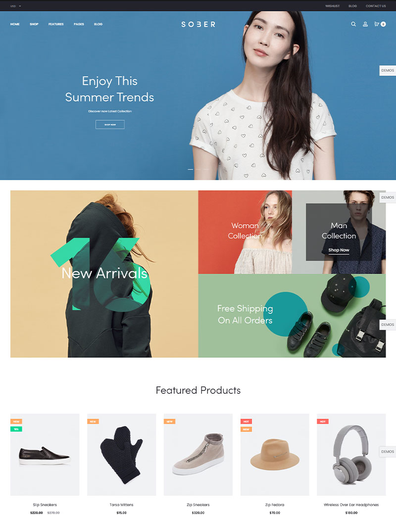 Sober E-Ticaret Teması