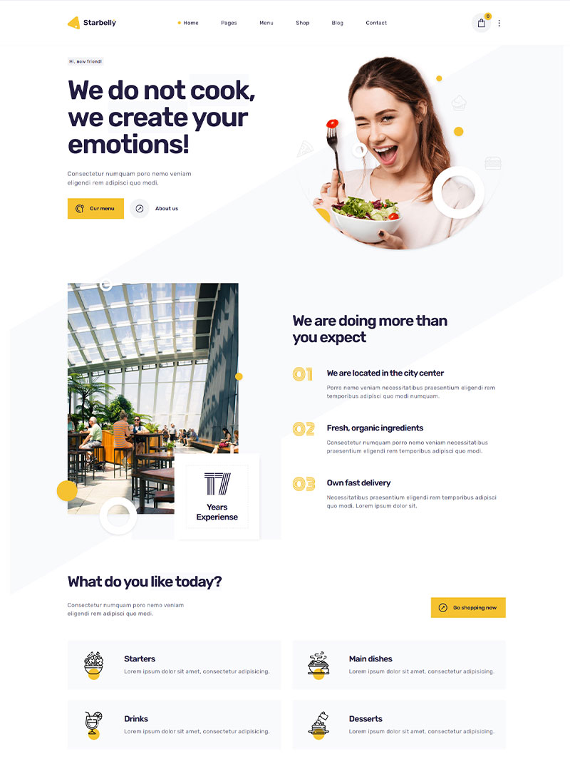 Starbelly Cafe-Restaurant Teması