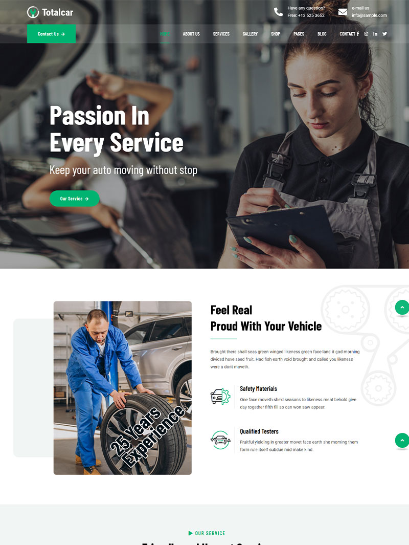 Total-Car Oto Servis Teması