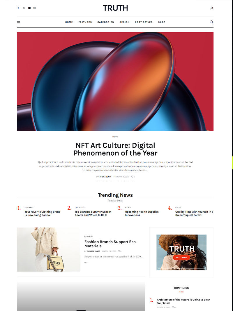 Truth Blog Teması